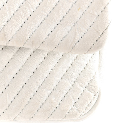 Chanel Calfskin Surpique Chevron Small Flap White 12 of 14