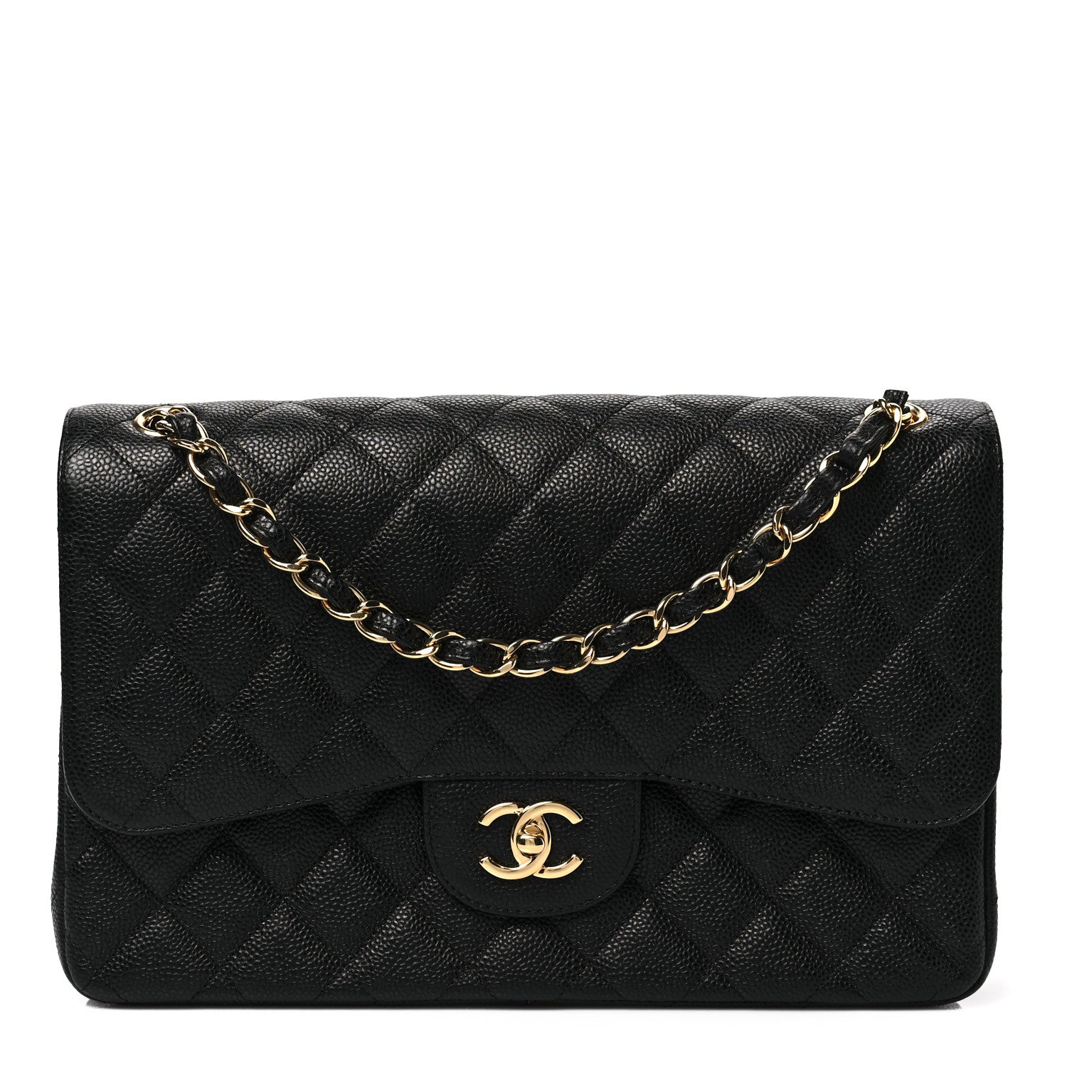Chanel Caviar Quilted Jumbo Double Flap Black 1 of 8