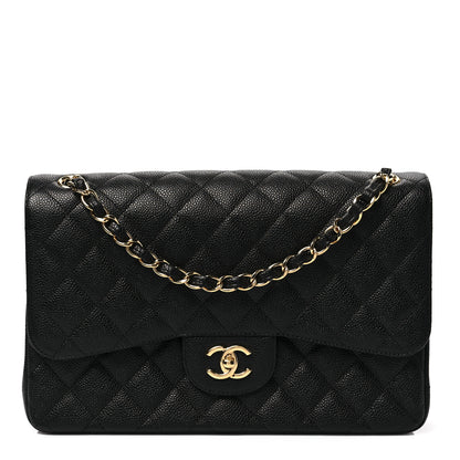 Chanel Caviar Quilted Jumbo Double Flap Black 1 of 8