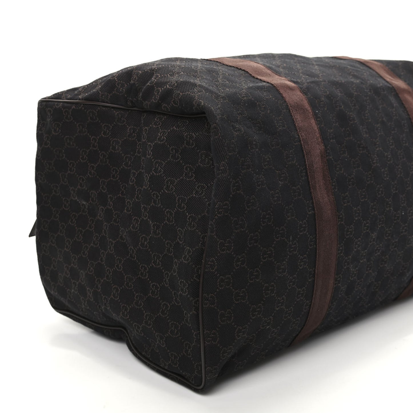 Denim Monogram Large Collapsible Carry On Duffle Bag Brown