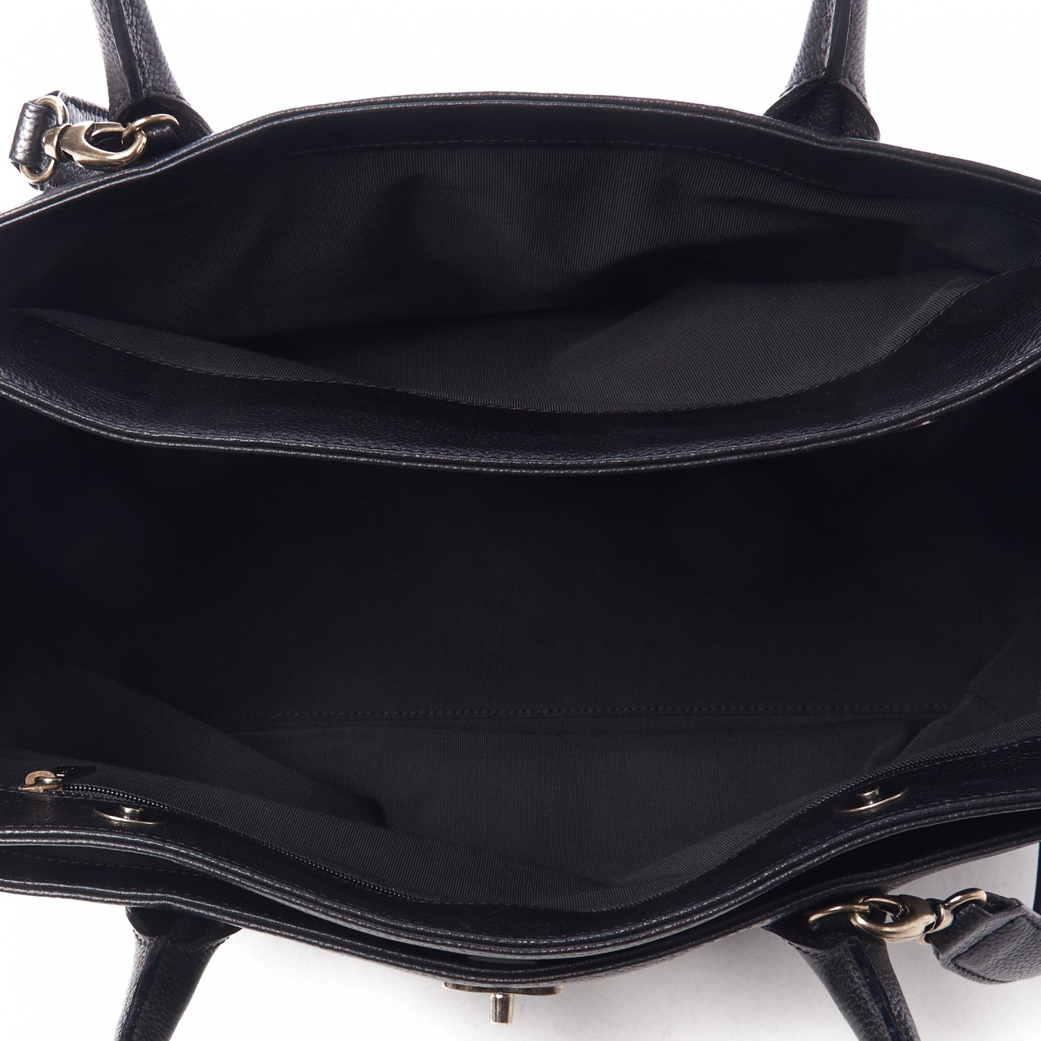 Chanel Calfskin Cerf Executive Shopper Tote Black 7 of 9