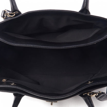 Chanel Calfskin Cerf Executive Shopper Tote Black 7 of 9