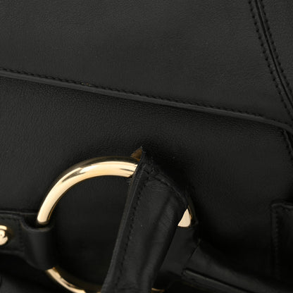 Gucci Grained Calfskin Large Horsebit Chain Flap Bag Black 15 of 16