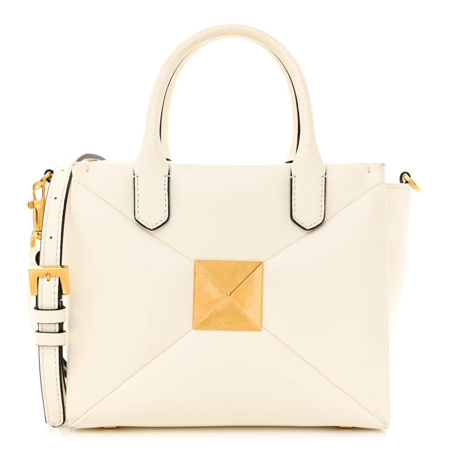 Valentino Garavani Nappa Small One Stud Handbag Ivory 1 of 11