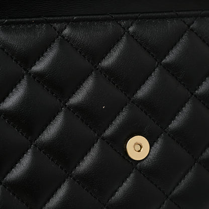 Versace Lambskin Quilted Medusa Wallet On Chain Crossbody Black 19 of 23