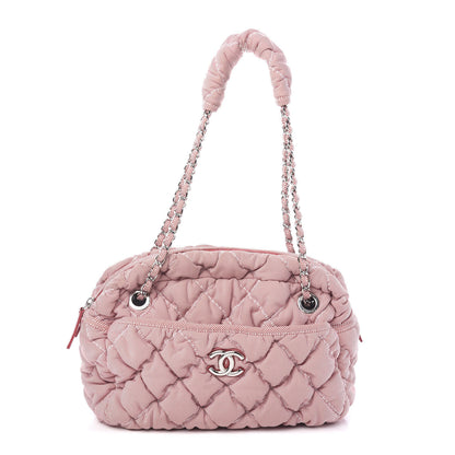 Chanel Nylon Bubble Quilt Shoulder Bag Red White 1 of 9