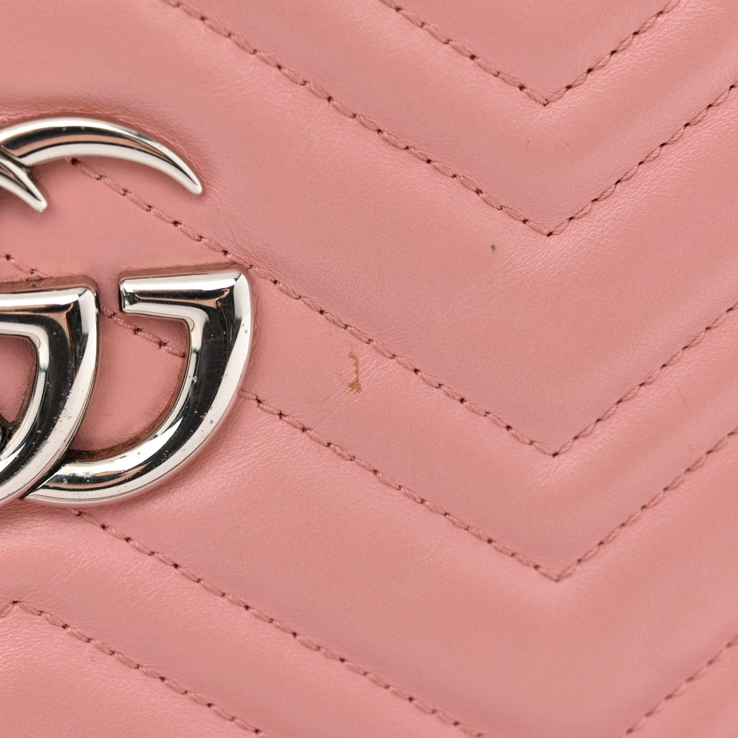 Gucci Calfskin Matelasse Small GG Marmont Chain Shoulder Bag Wild Rose 14 of 16