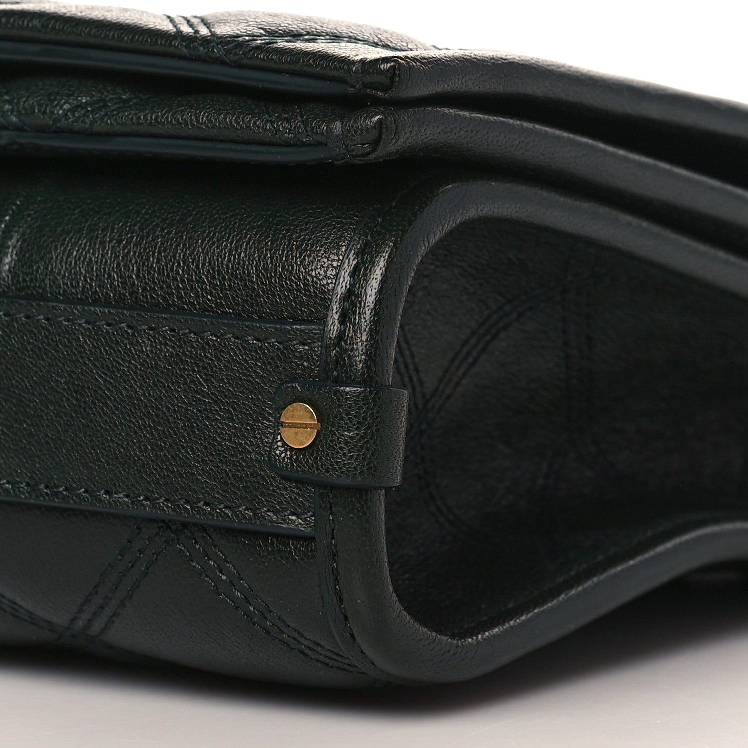 Saint Laurent Lambskin Quilted Mini Becky Chain Bag New Vert Fonce 8 of 8