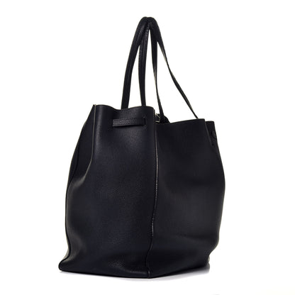 Celine Soft Grained Calfskin Medium Belt Cabas Phantom Black 3 of 9