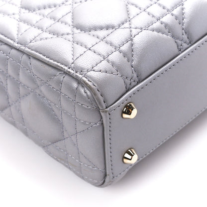 Christian Dior Lambskin Cannage Mini Lady Dior Grey 10 of 11