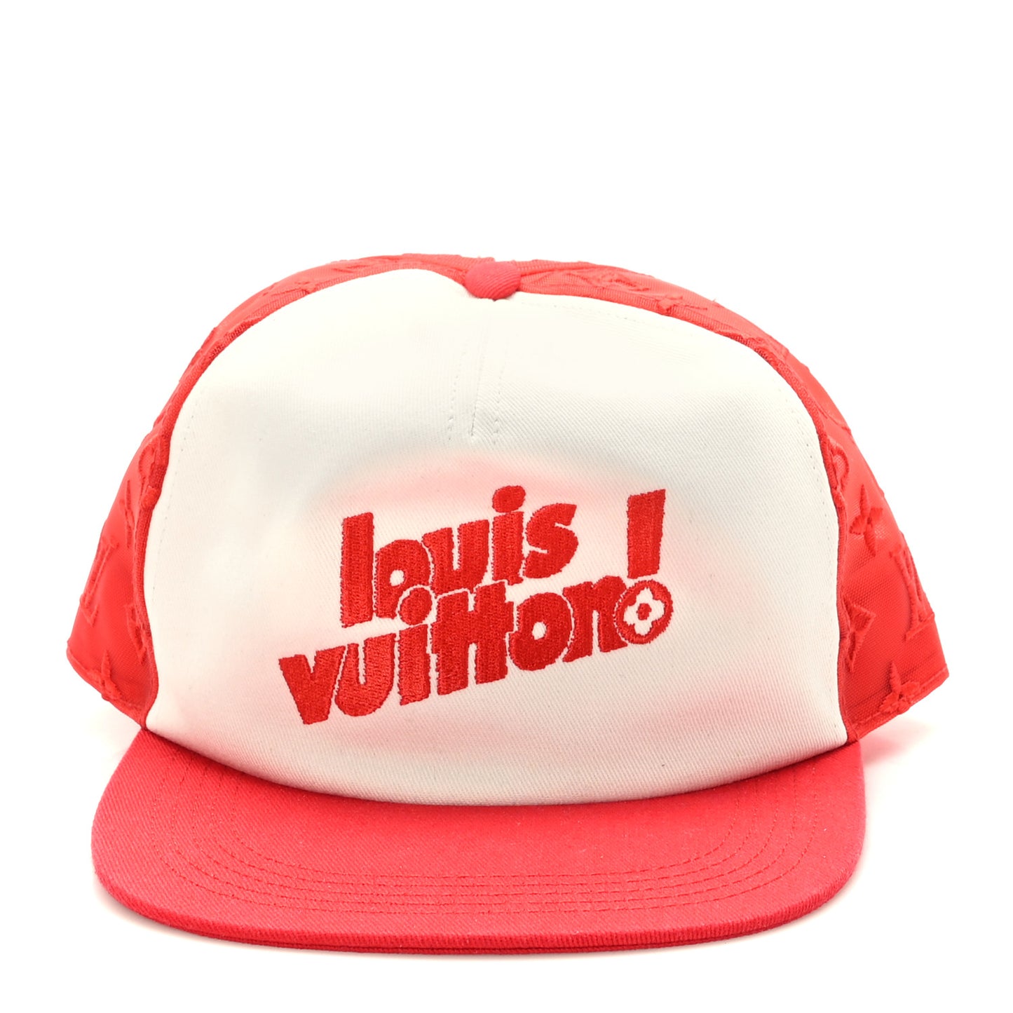 Mesh Embroidered Everyday LV Cap 60 Red