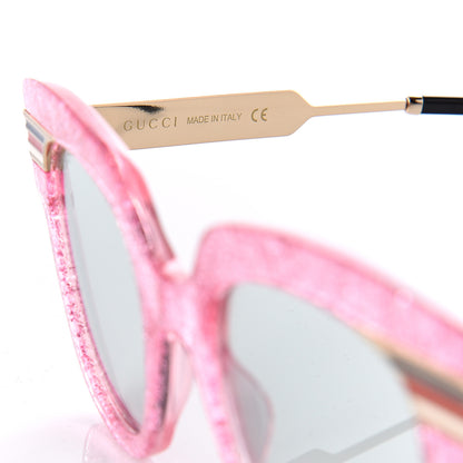 Gucci Acetate Square Frame Web Glitter GG0281S Sunglasses Pink 6 of 6