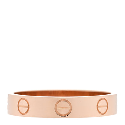 Cartier 18K Pink Gold 3.5mm LOVE Wedding Band Ring 53 6.5 3 of 5