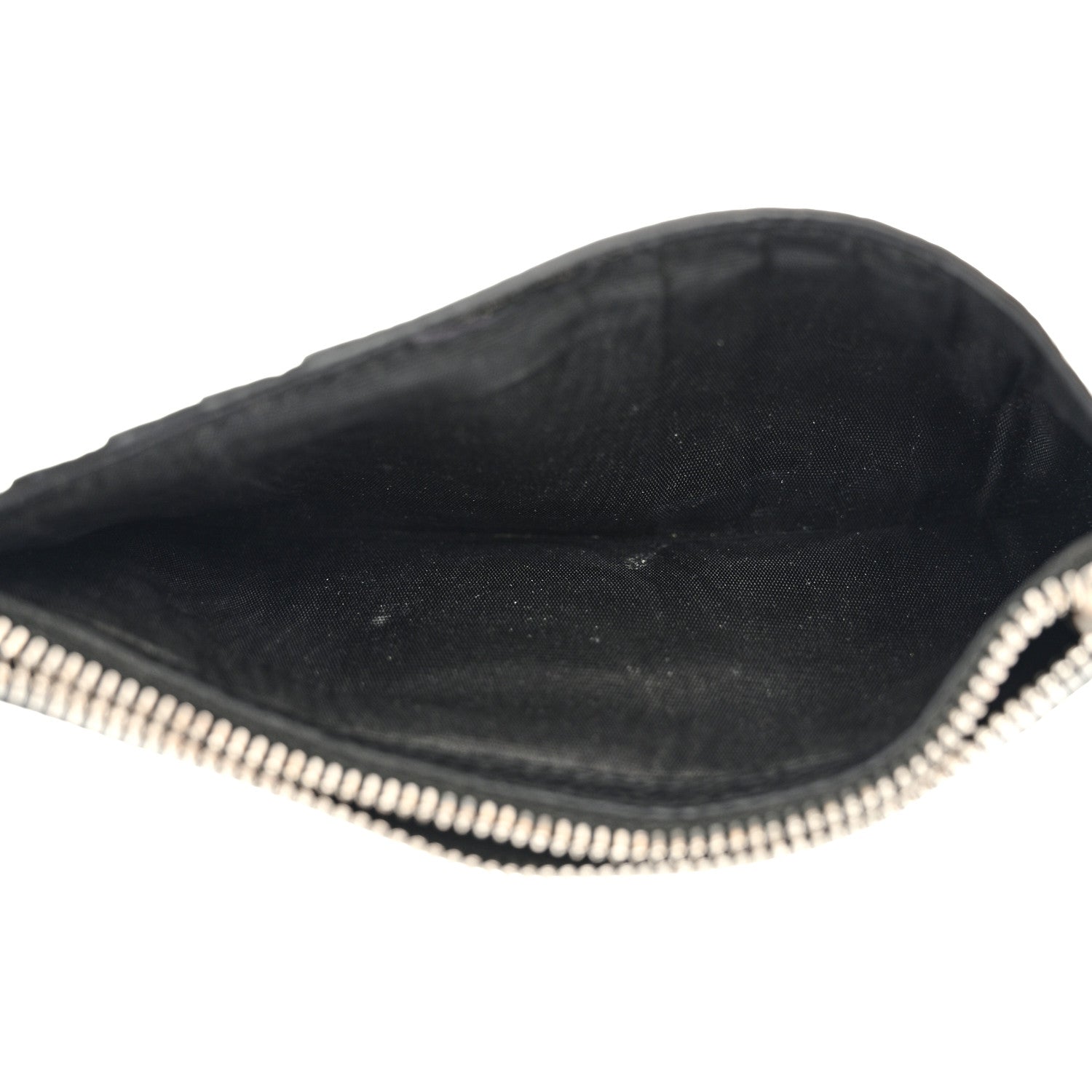 Saint Laurent Grained Calfskin 5 Fragments Zip Pouch Card Holder Black 4 of 10