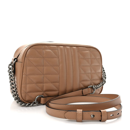 Gucci Calfskin Matelasse Aria Small GG Marmont Chain Shoulder Bag Camelia 3 of 9