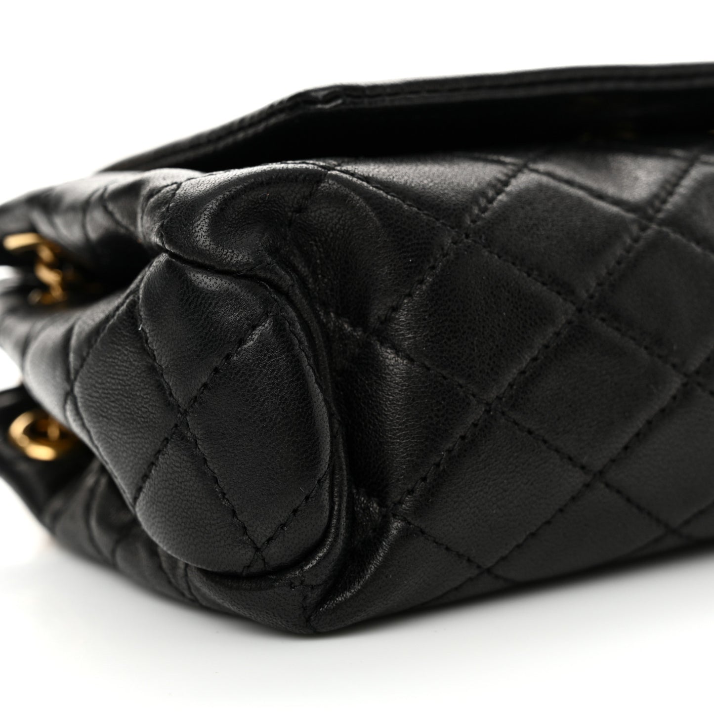 Lambskin Quilted Monogram Mini Nolita Black