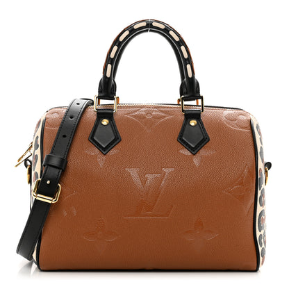 Louis Vuitton Empreinte Monogram Giant Wild At Heart Speedy Bandouliere 25 Caramel 1 of 10