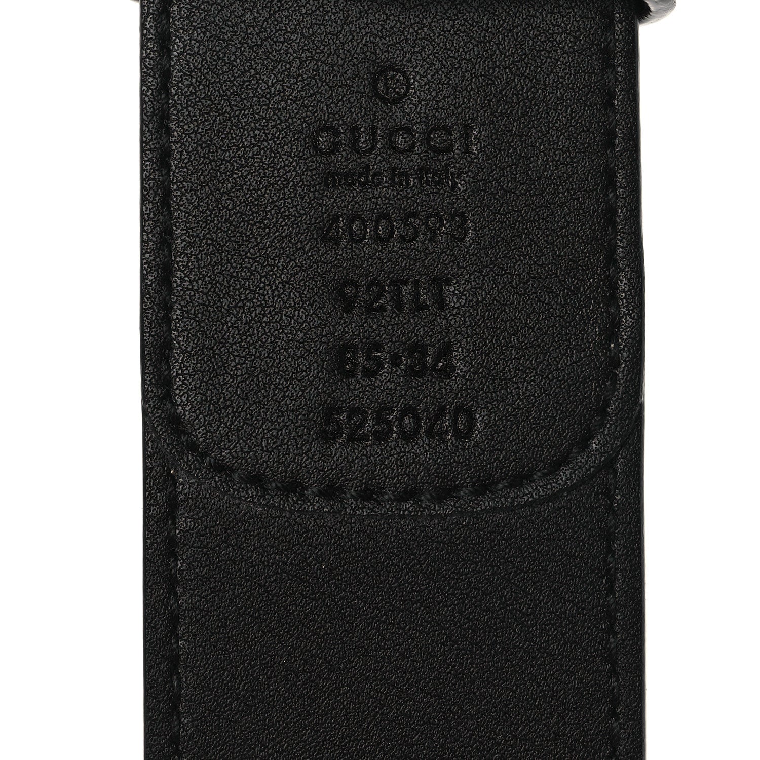 Gucci GG Supreme Monogram Matte Plutone Calfskin Double G 40mm Belt 85 34 Beige Ebony Black 3 of 5