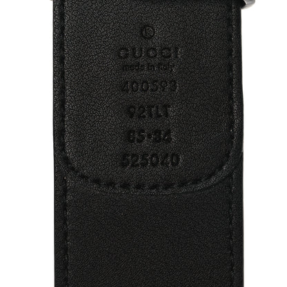 Gucci GG Supreme Monogram Matte Plutone Calfskin Double G 40mm Belt 85 34 Beige Ebony Black 3 of 5
