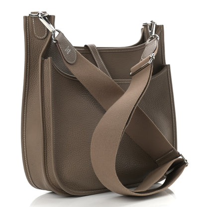 Hermes Taurillon Clemence Evelyne III PM Etoupe 2 of 9