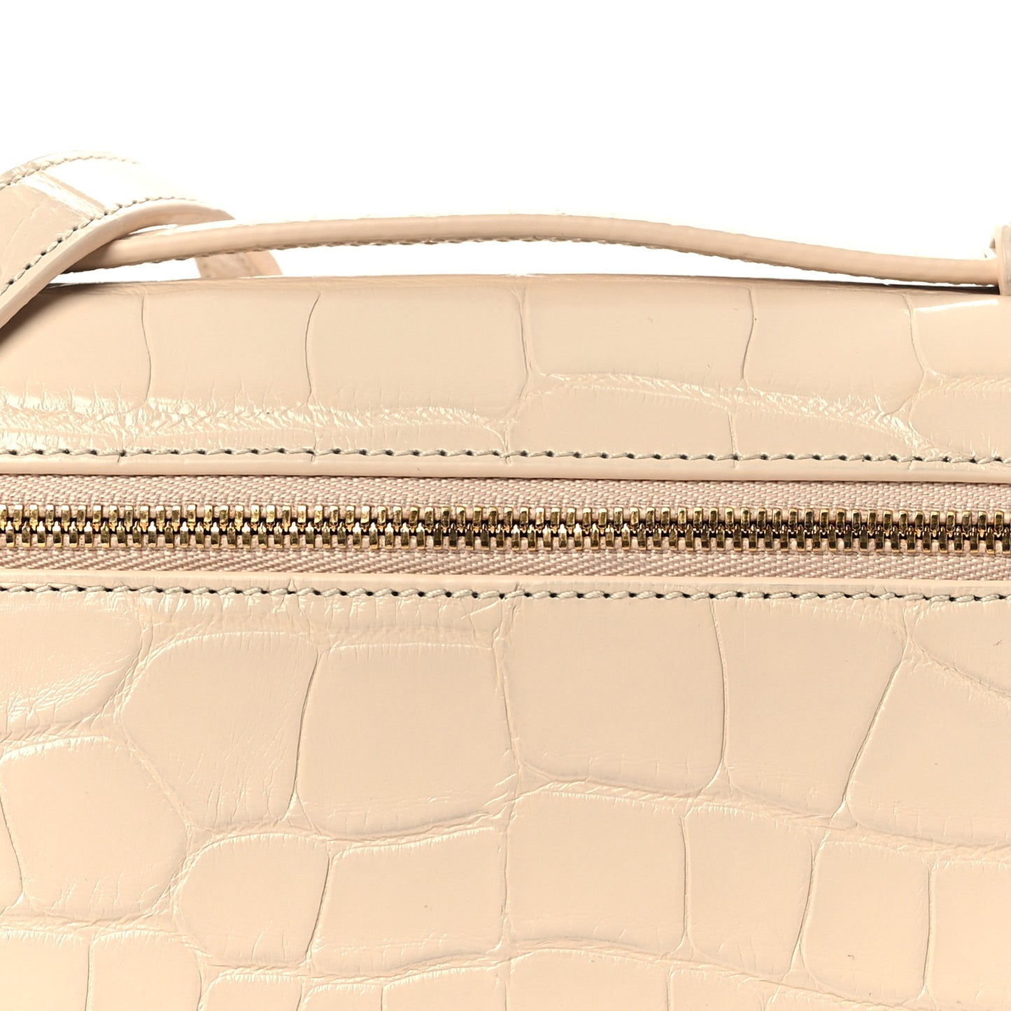 Glazed Alligator L19 Extra Pocket Pouch Lotus Root