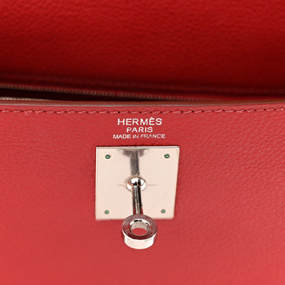 Hermes Vache Liegee Kelly Sellier 32 Rouge Garance 6 of 10