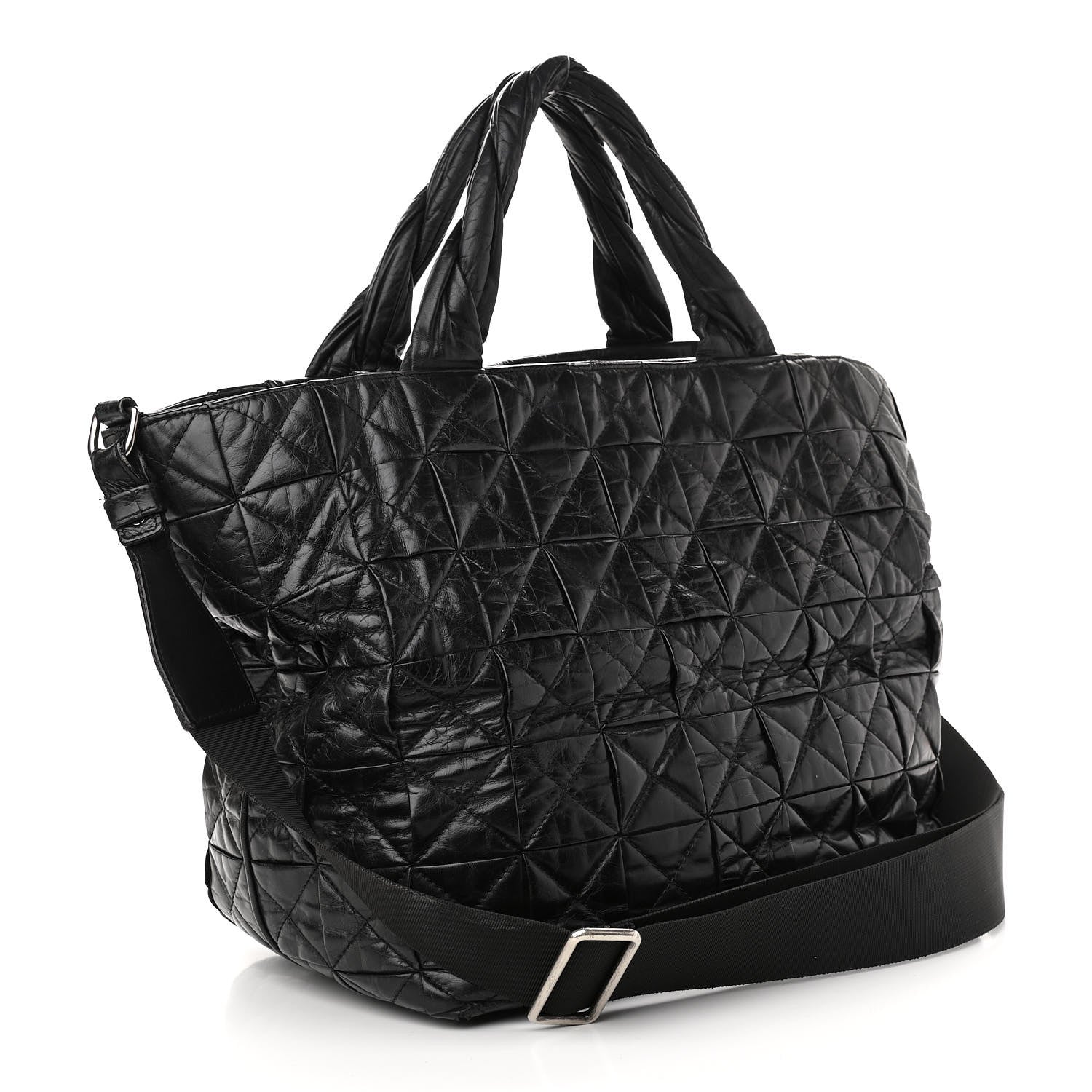Chanel Aged Calfskin CC Tote Black 2 of 15