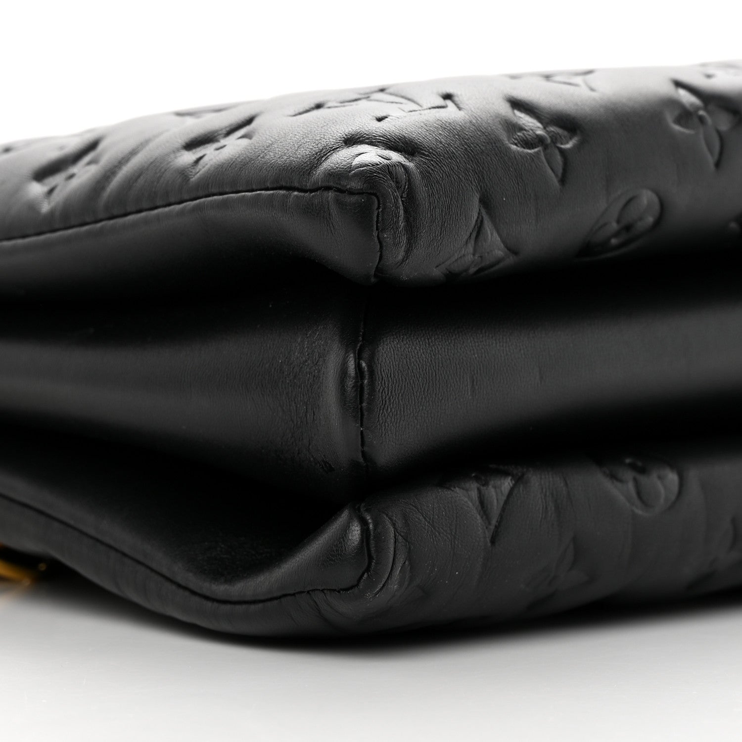 Louis Vuitton Lambskin Embossed Monogram Coussin MM Black 10 of 19