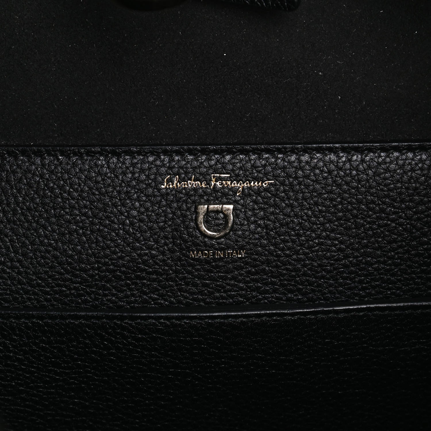 Salvatore Ferragamo Calfskin Reverse Hobo Black 6 of 12