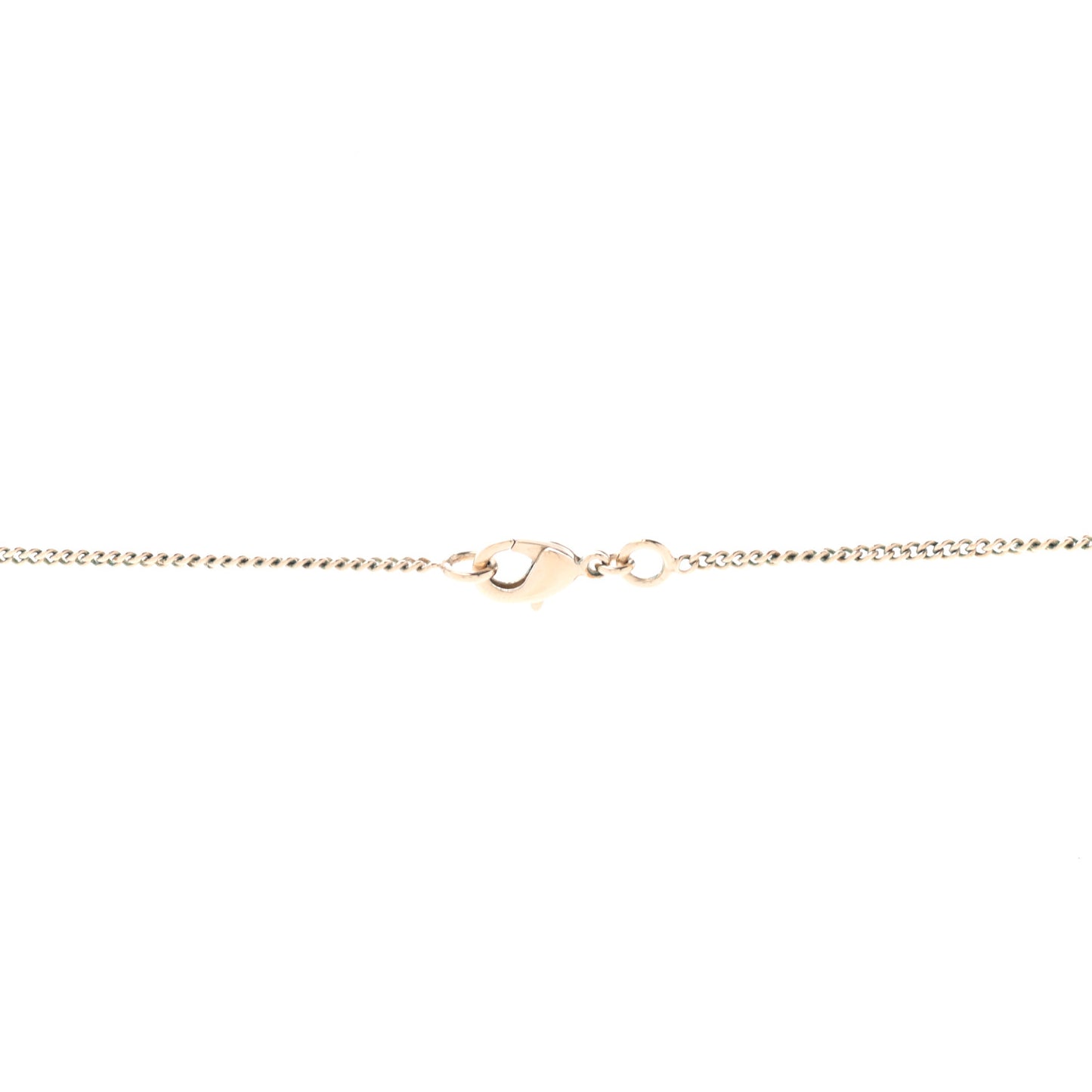 Baguette Crystal Moon CC Necklace Gold