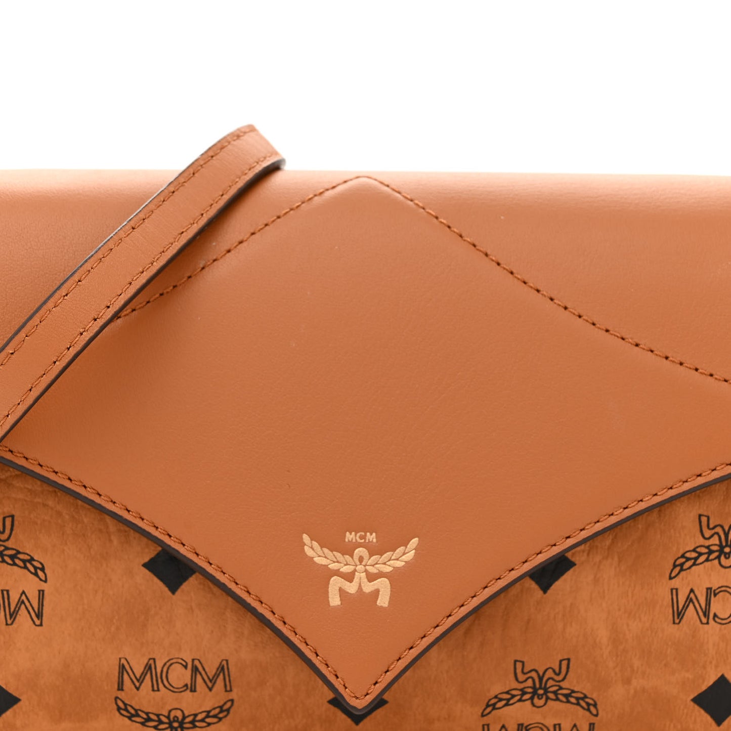 Visetos Mini Diamond Shoulder Bag Cognac