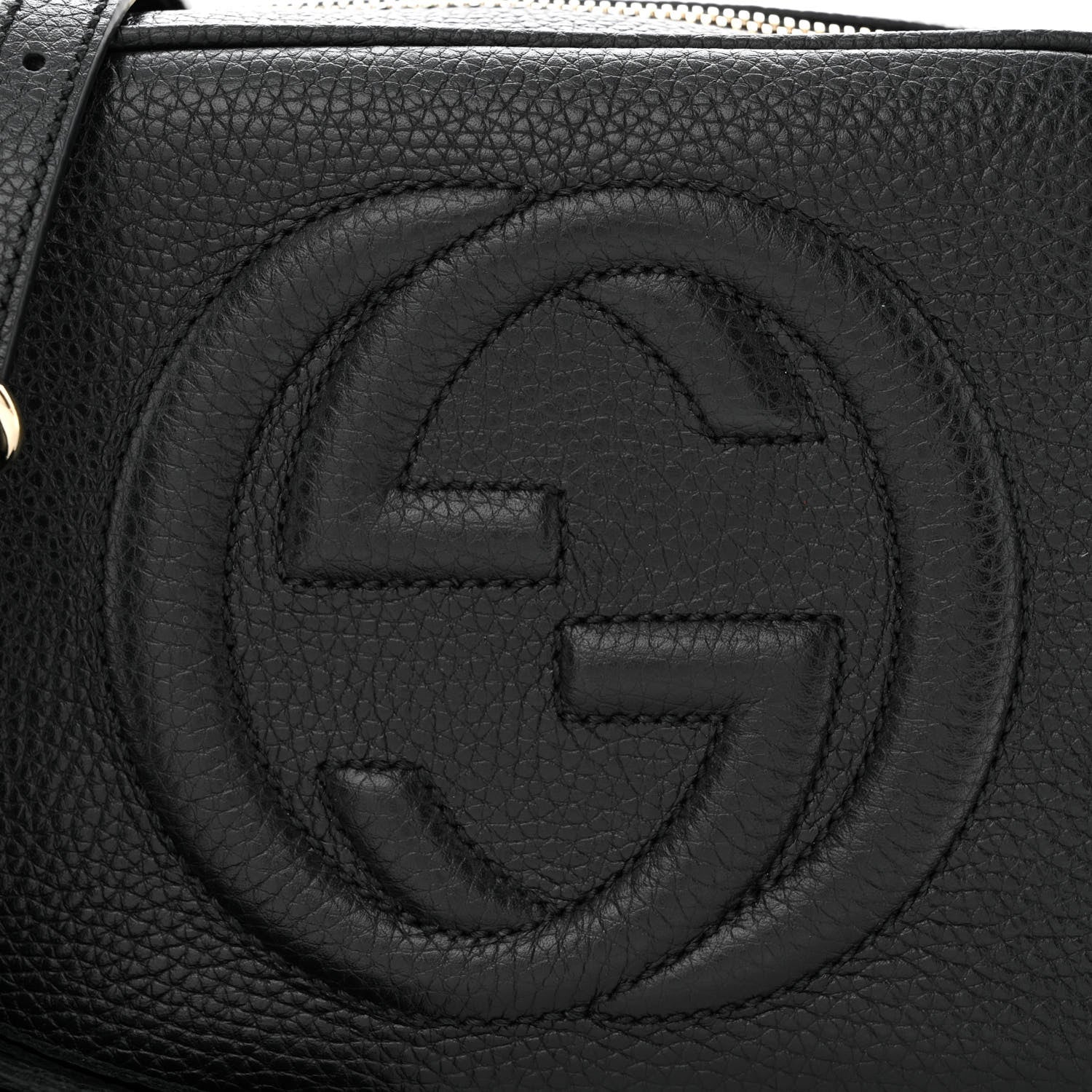 Gucci Pebbled Calfskin Small Soho Disco Bag Black 9 of 14