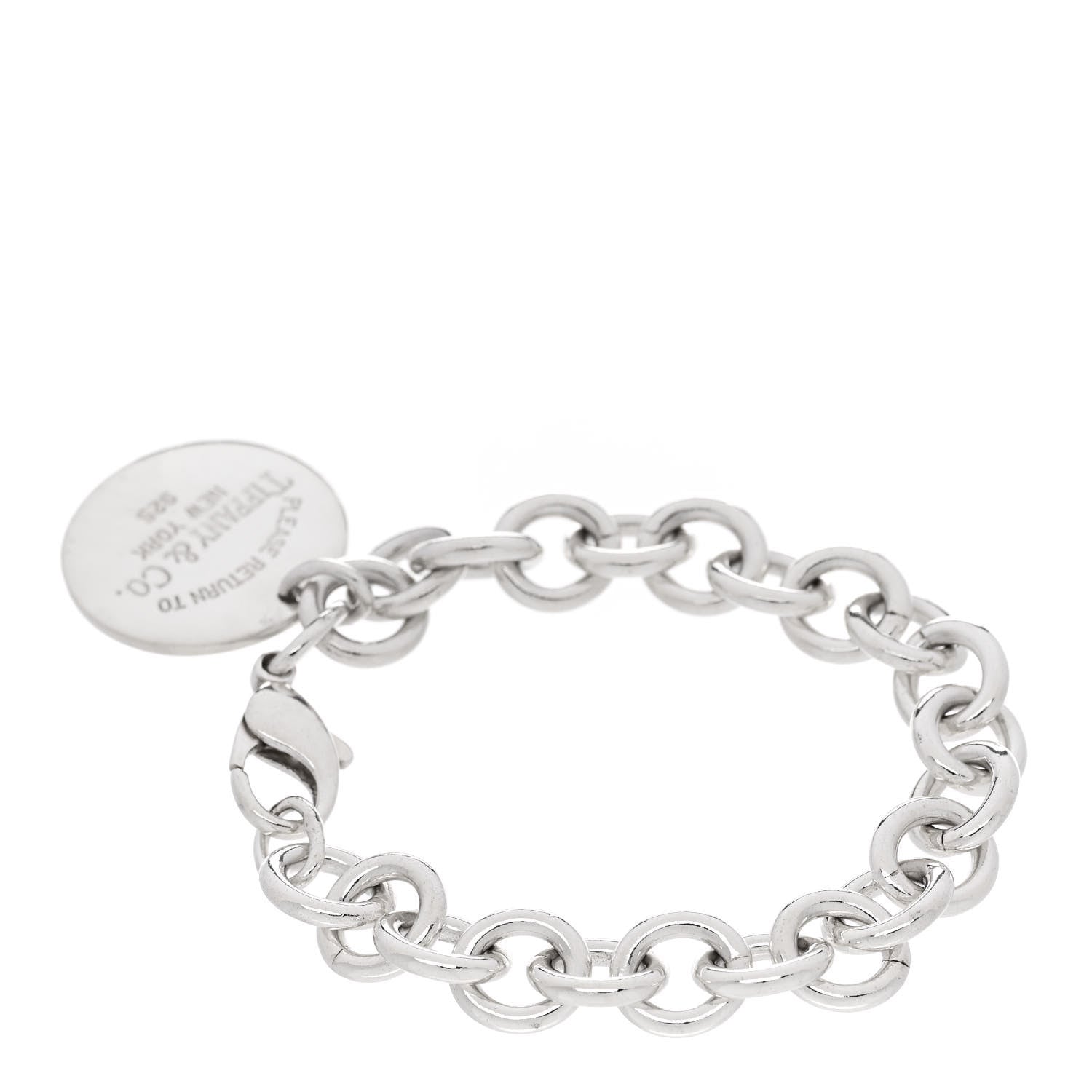 Tiffany Sterling Silver Return to Tiffany Round Tag Charm Bracelet 2 of 4