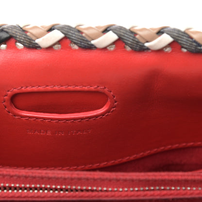 Christian Louboutin Calfskin Mexinodo Beaded Studded Triple Gusset Large Paloma Beige Blue 25 of 26