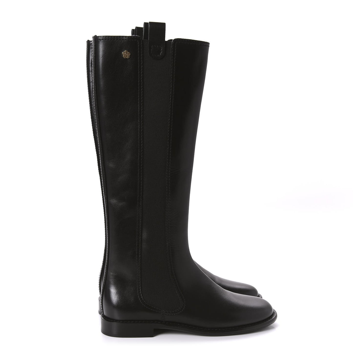 Calfskin Tall Boots 36.5 Black