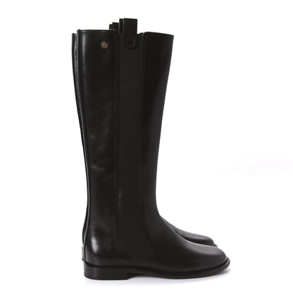 Chanel Calfskin Tall Boots 36.5 Black 4 of 11
