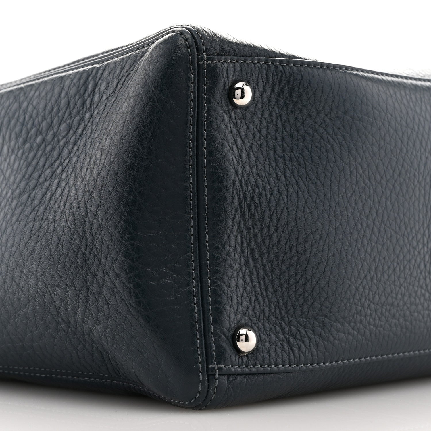 Chanel Deerskin Cerf Executive Shopper Tote Dark Blue 10 of 13