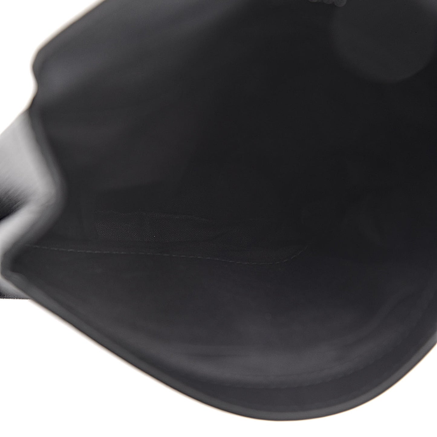 Squared Calfskin Logo Shopping Envelope Clutch Black