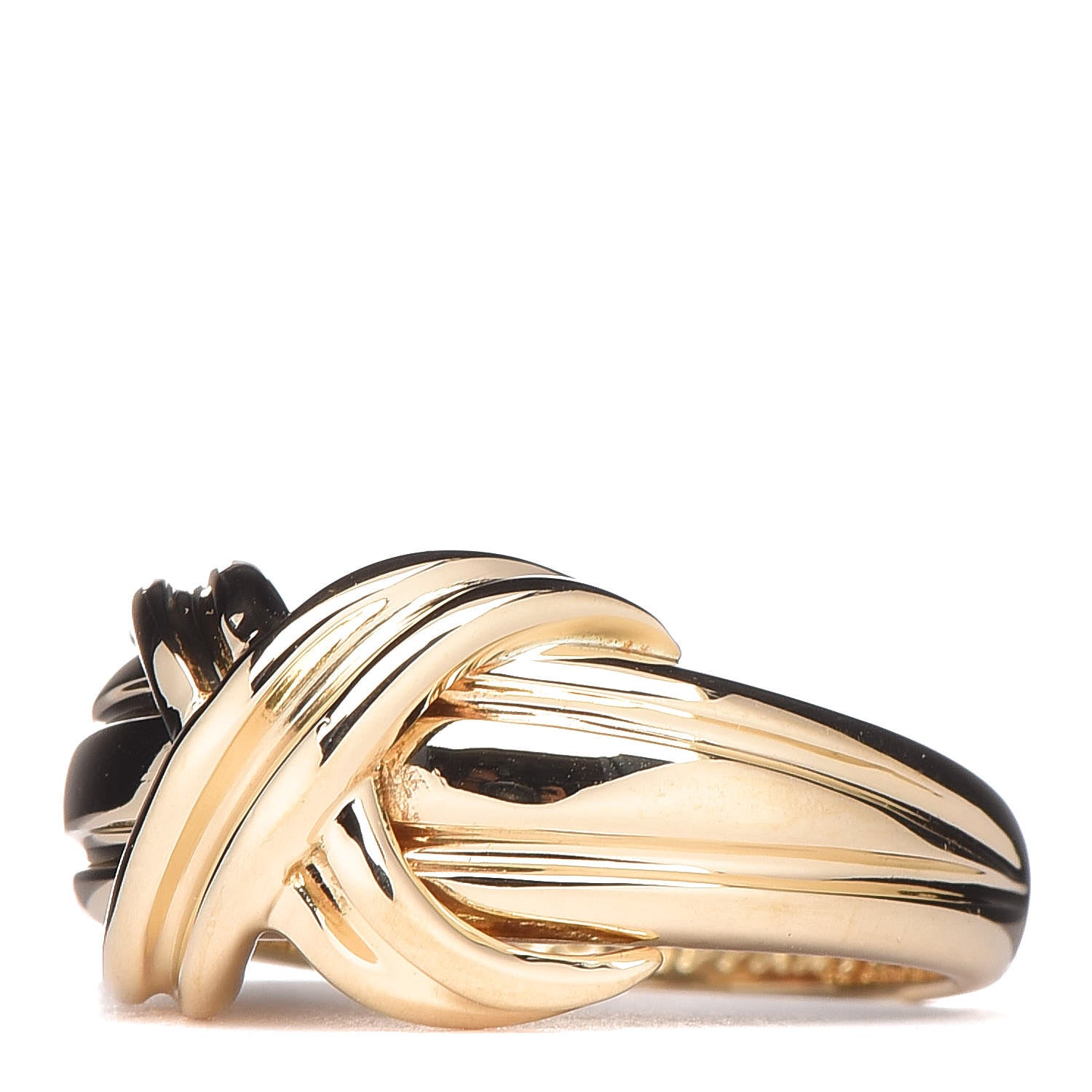 Tiffany 18K Yellow Gold Signature X Ring 49 4.75 3 of 7
