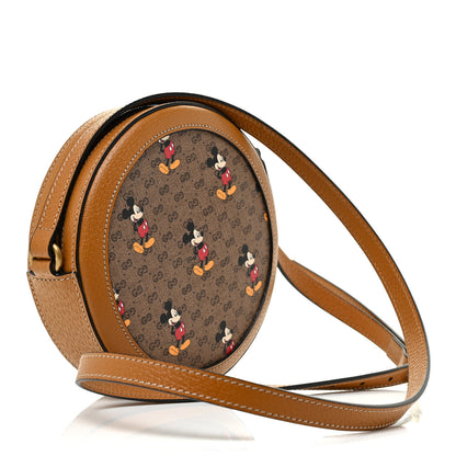Gucci X DISNEY Mini Vintage GG Supreme Monogram Mickey Mouse Round Shoulder Bag Beige Vintage Sun Oil 3 of 10