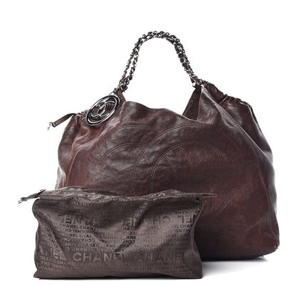 Chanel Distressed Caviar XL Coco Cabas Brown 1 of 12