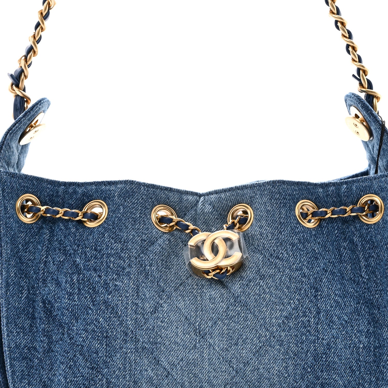 Chanel Washed Denim Quilted Mini Chanel 25 Handbag Blue 8 of 11