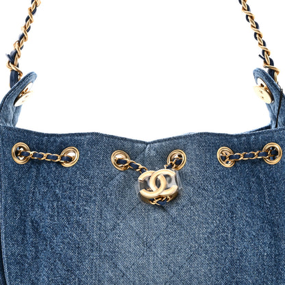 Chanel Washed Denim Quilted Mini Chanel 25 Handbag Blue 8 of 11