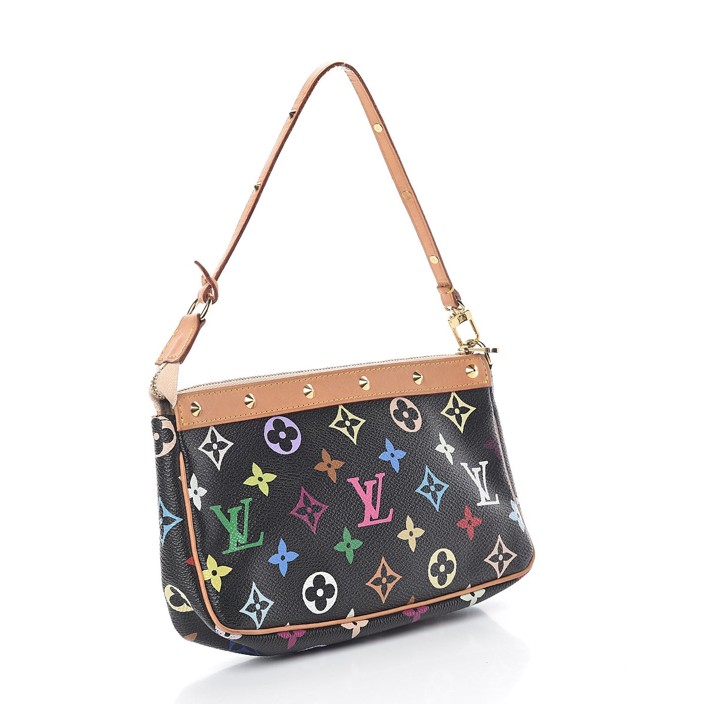 Monogram Multicolor Pochette Accessories Black
