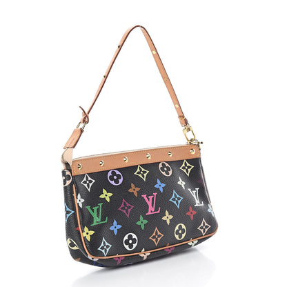 Louis Vuitton Monogram Multicolor Pochette Accessories Black 2 of 9