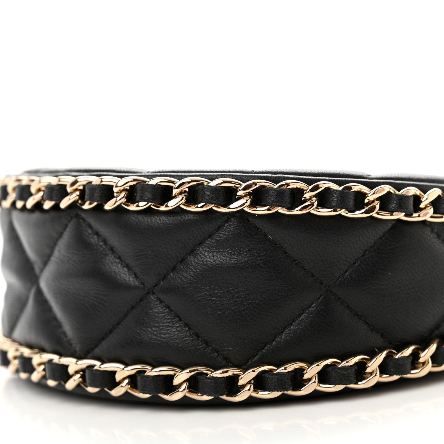 Chanel Lambskin Quilted Mini Chain Around Hobo Black 10 of 11