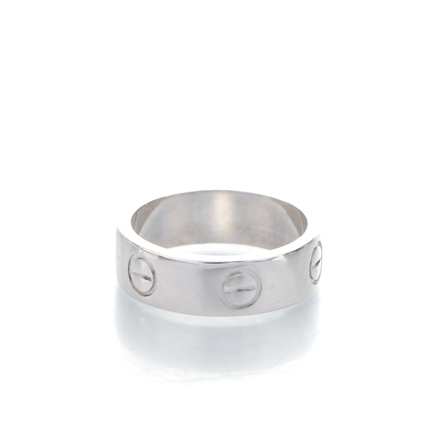 18K White Gold 5.5mm LOVE Ring 49 4.75