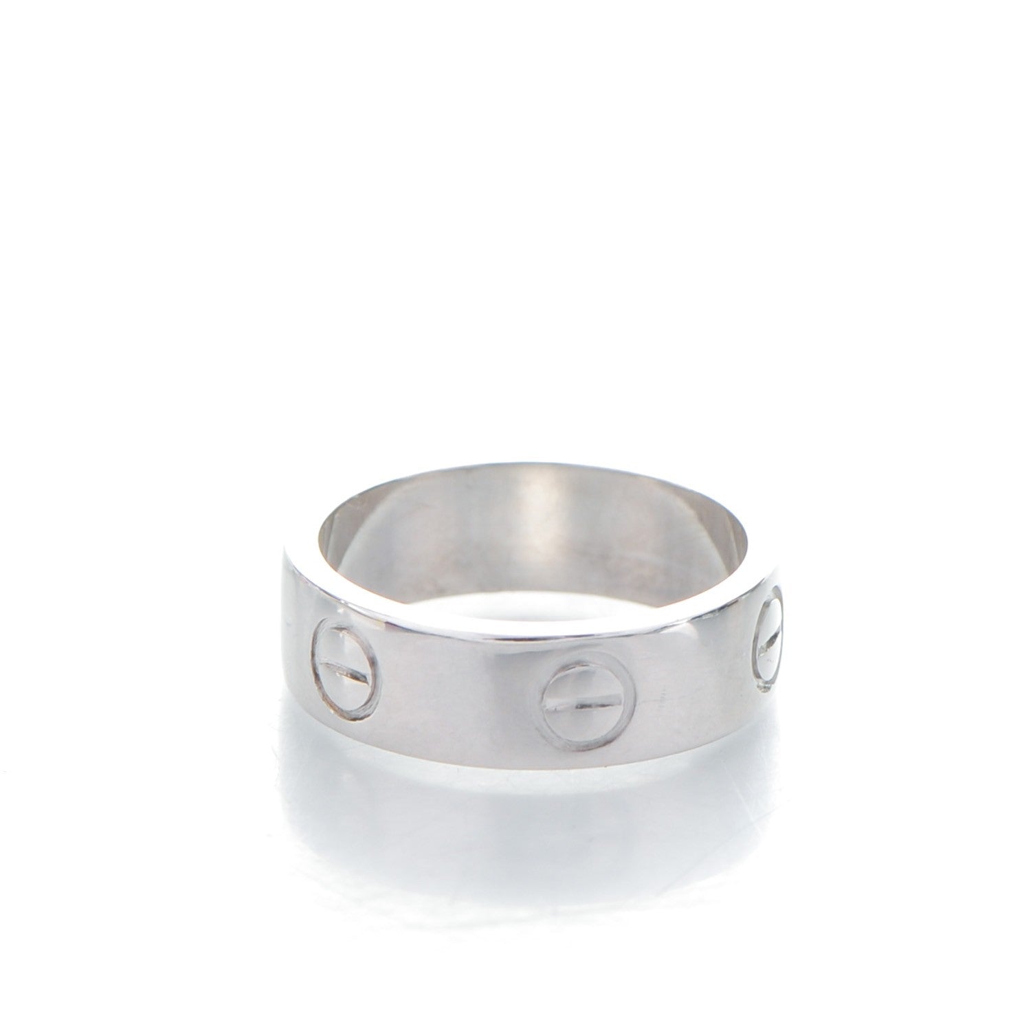 Cartier 18K White Gold 5.5mm LOVE Ring 49 4.75 4 of 4