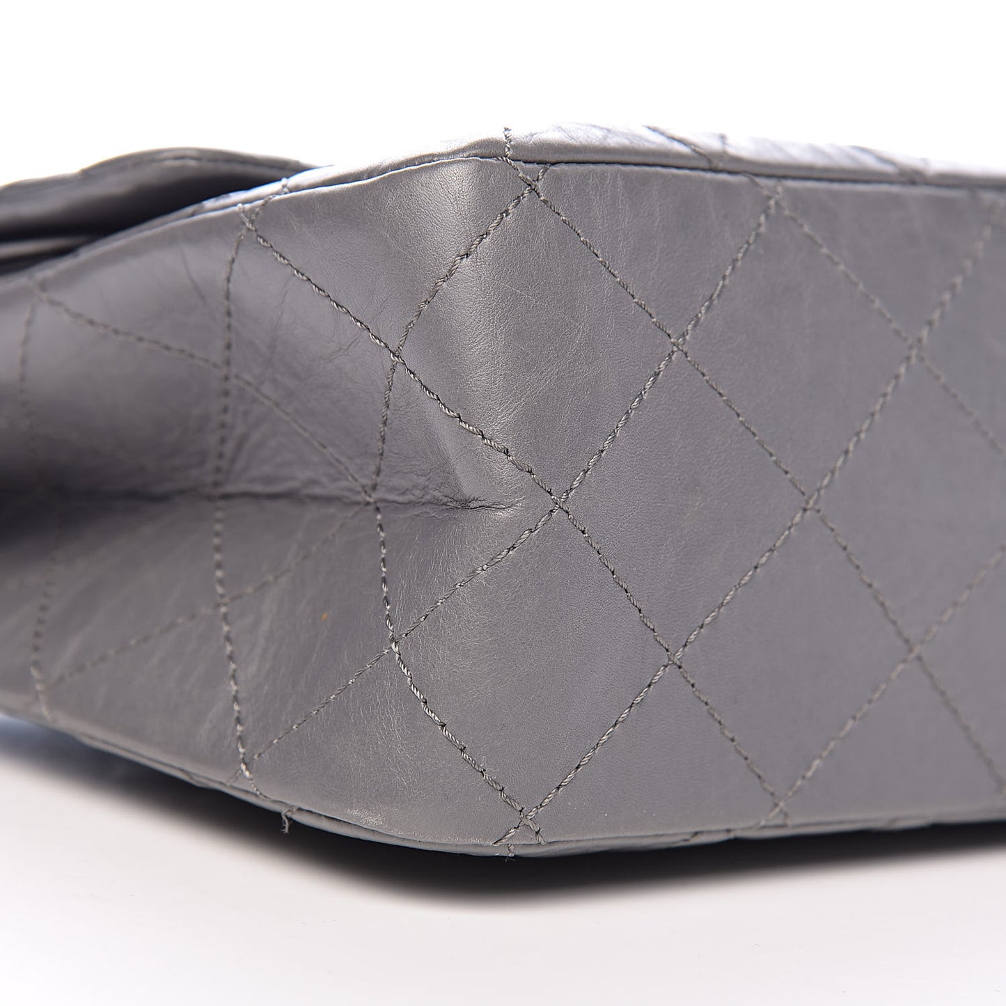 Aged Calfskin Quilted 2.55 Reissue 227 Flap Grey