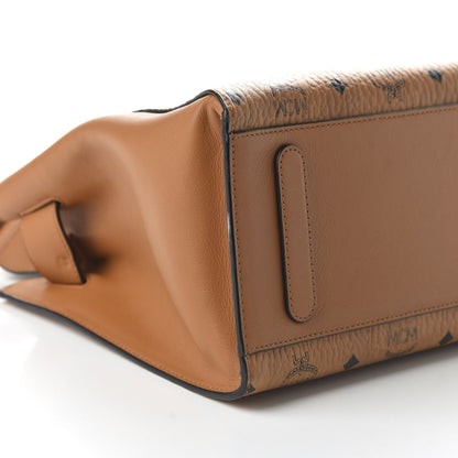MCM Visetos Small Essential Tote Cognac 6 of 9